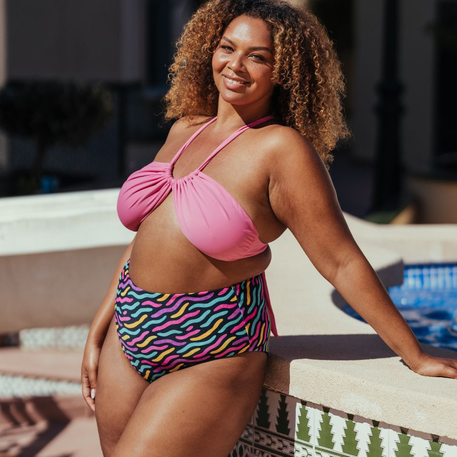Reversible High-Waist Shaping Bikini Bottom,...