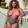 Braga bikini moldeadora de talle alto reversible de singular swim.