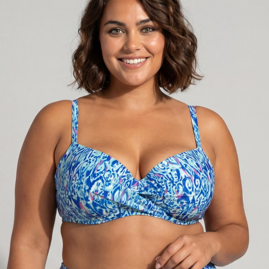 Conjunto bikini estampado con aros, ventura de dorina.
