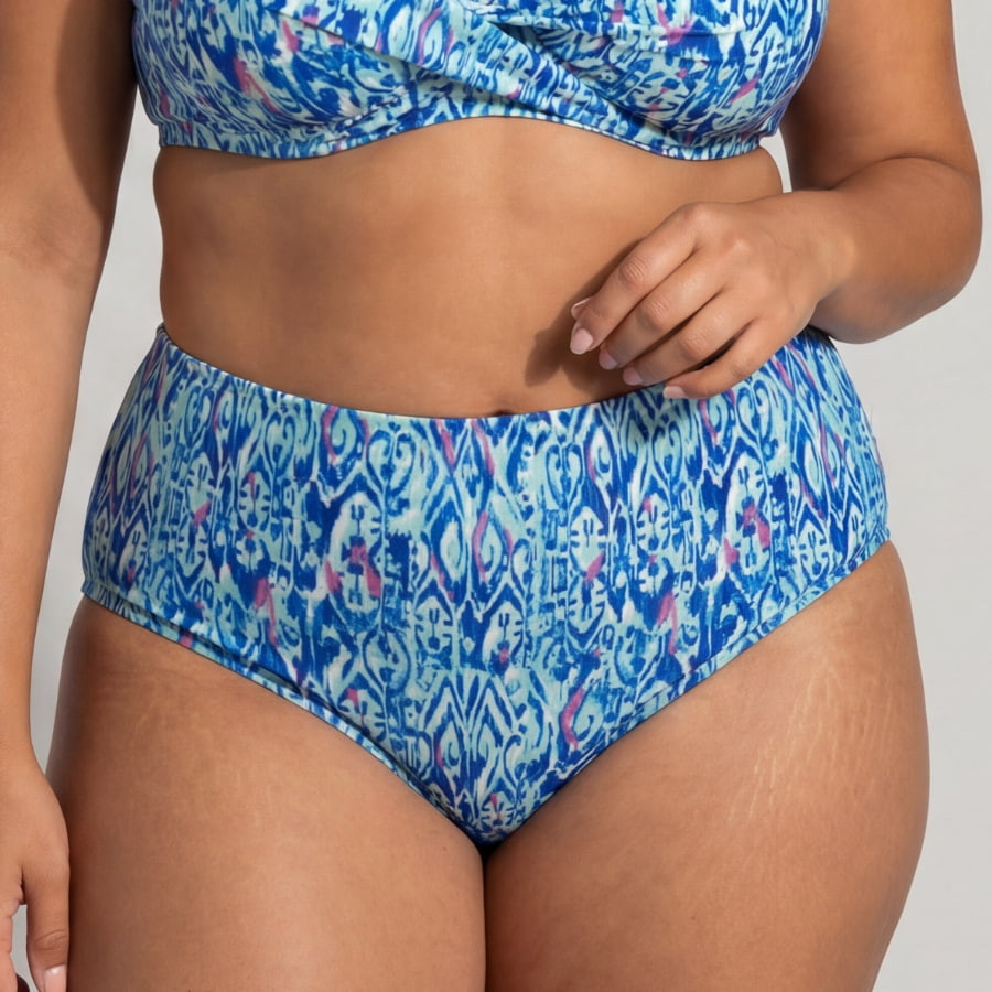 Braga bikini de talle alto estampada, ventura de dorina.