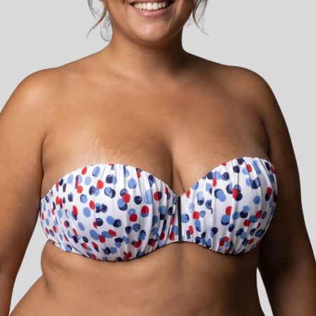 copa bikini sin tirantes estampada, antibes de dorina.