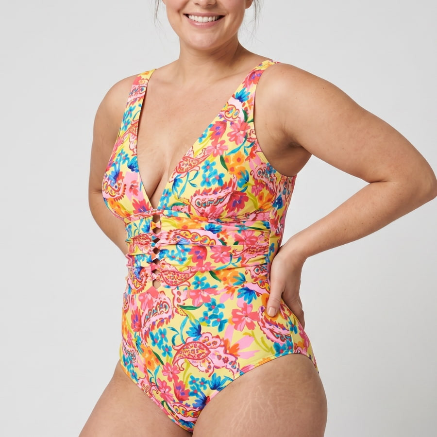 Citrus Bloom Wire-Free Shaping Swimsuit, promise.