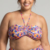 Copa bikini bandeau estampada, singular swim.